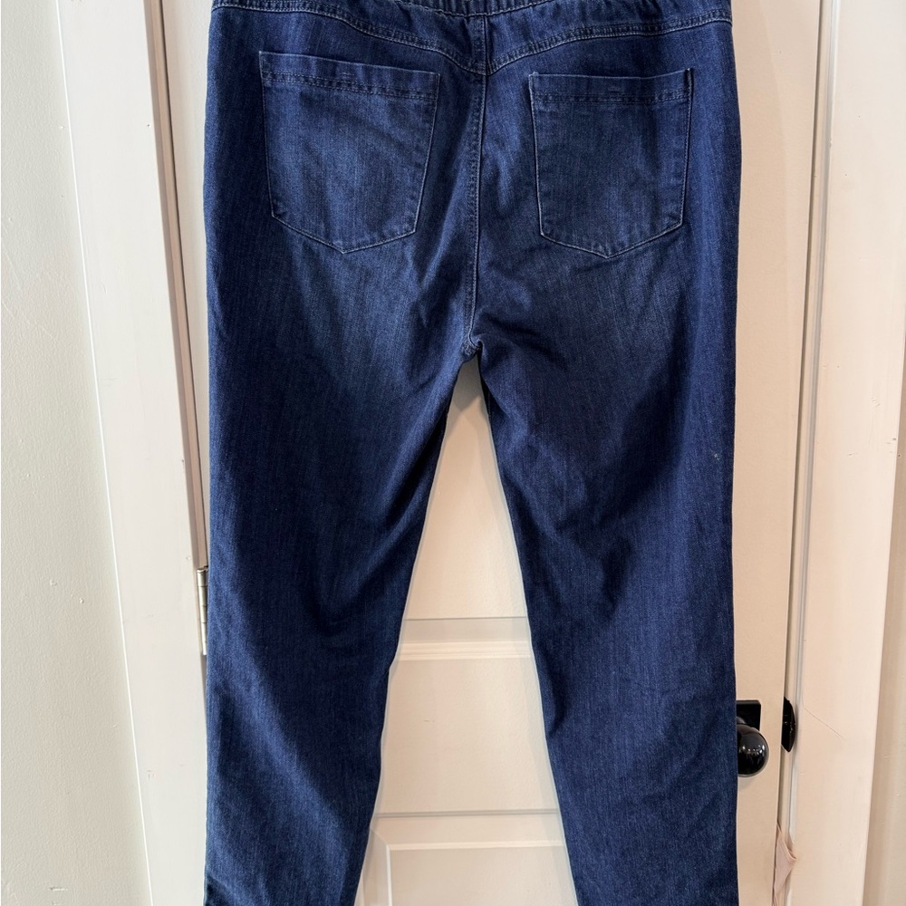 Wit & Wisdom Dark Wash Pull-On Straight Leg Jeans Size 14 - Picture 5 of 10